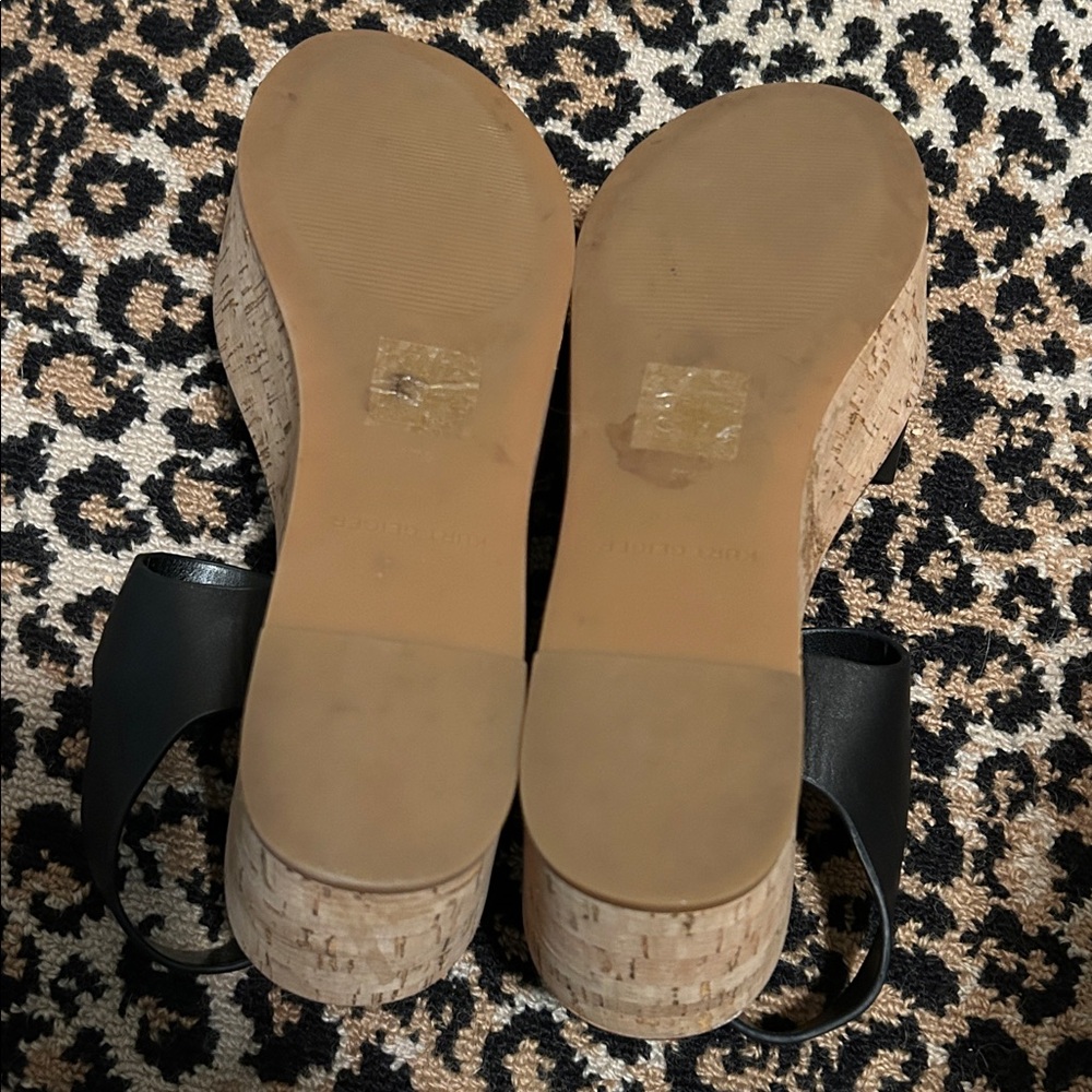 Kurt Geiger London Mayfair Platform Sandals Shoes Cork Wedge 40.5 - Picture 6 of 8